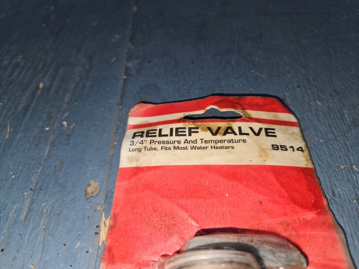 Hot water tank relief valve