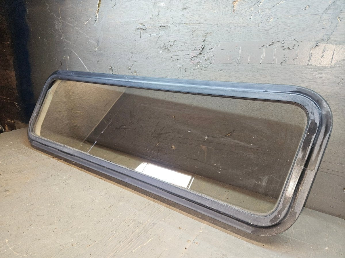 Non opening black window with storm window