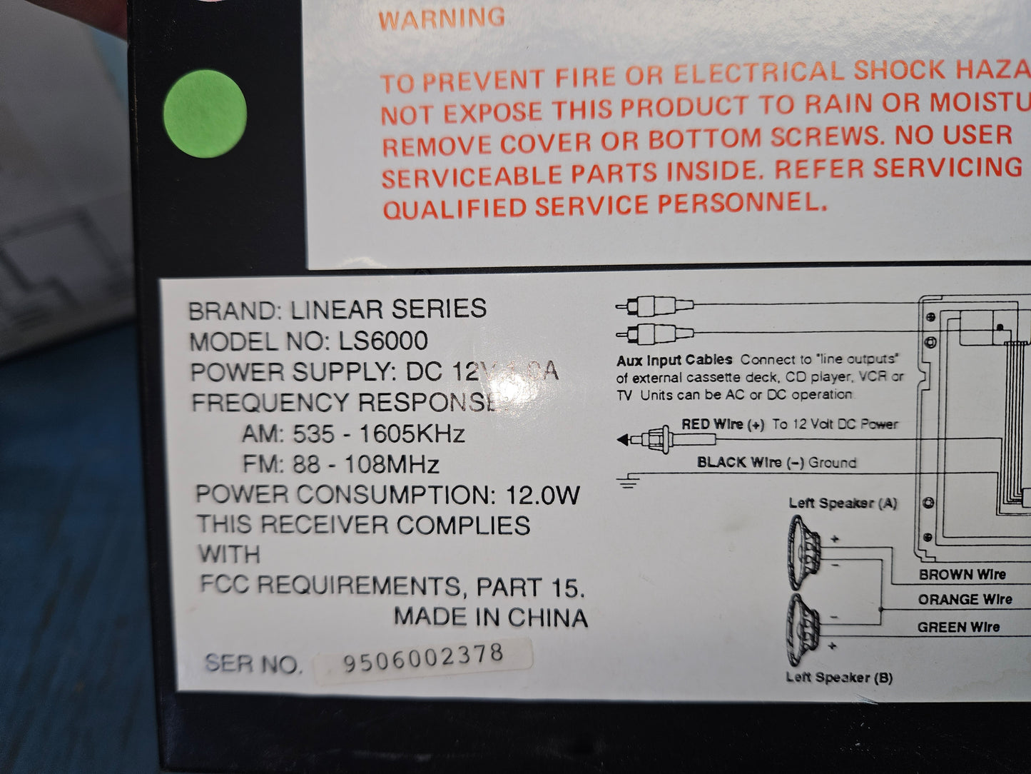 Linear Series stereo 6000