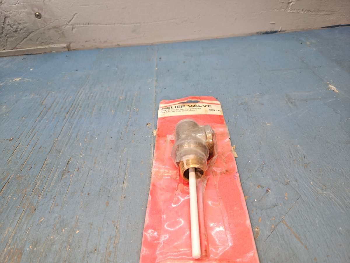 Hot water tank relief valve