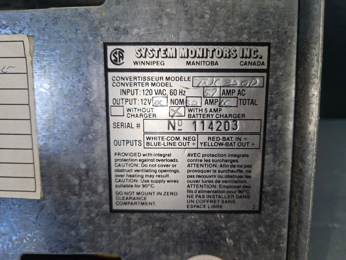 Systems monitors 32 amp convertor