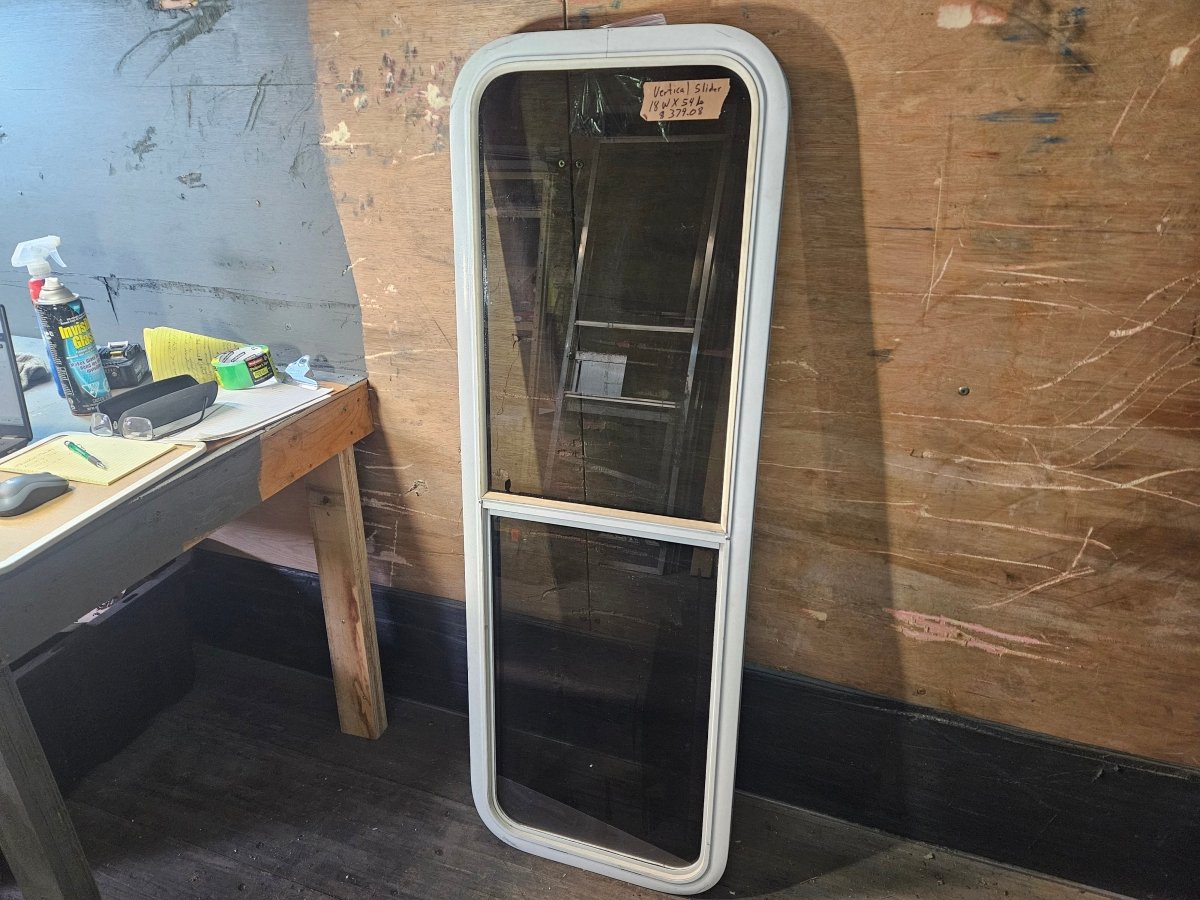 Vertical sliding window white