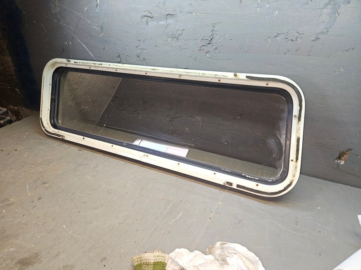 Non opening black window with storm window