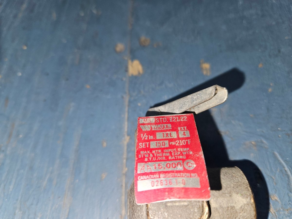 Hot water tank relief valve