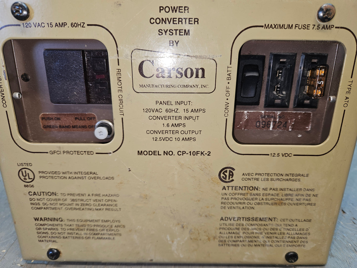 Carson power convertor