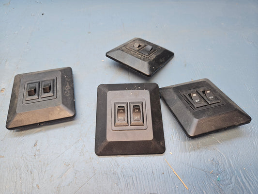 Light switch black double