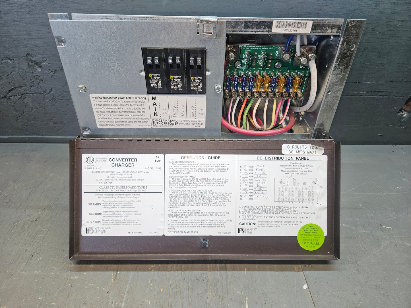 Parallax 55 amp convertor