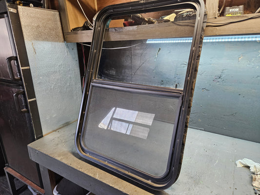 Vertical sliding window black
