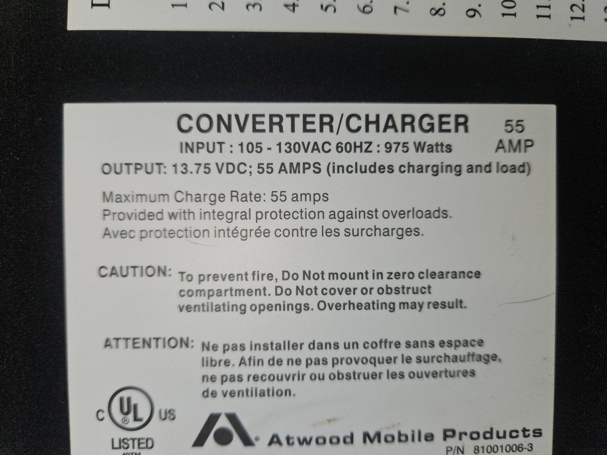 Atwood 55 amp power convertor