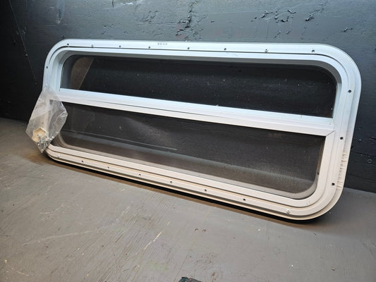 Crank out window white