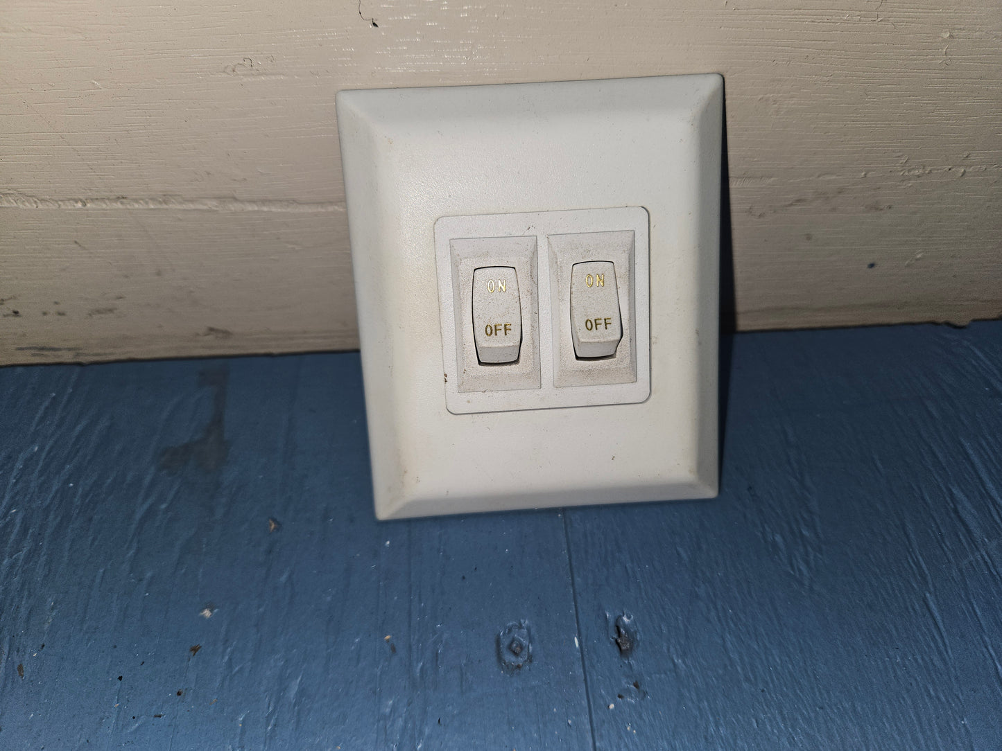 Light switch white double