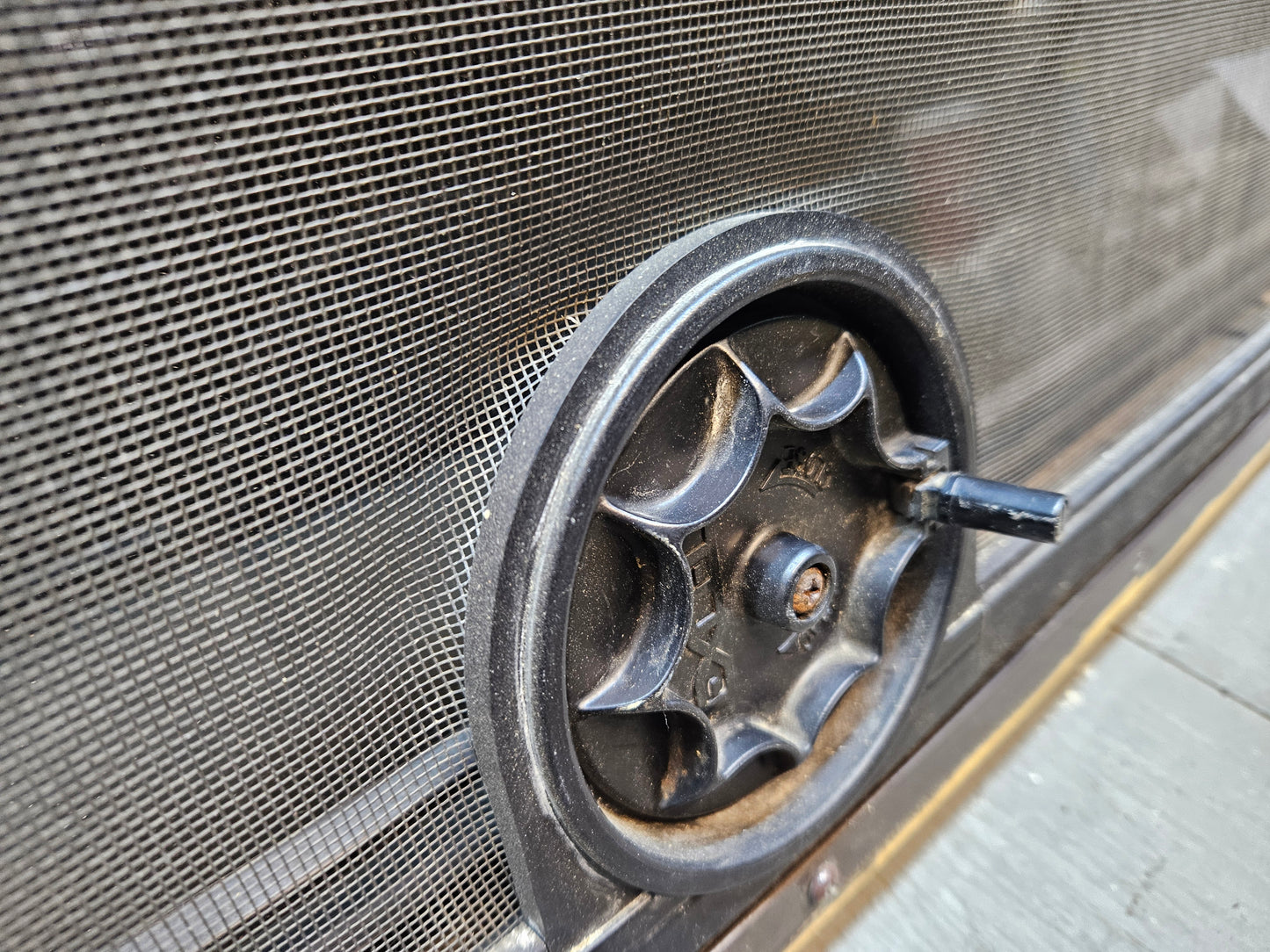 Crank out window black