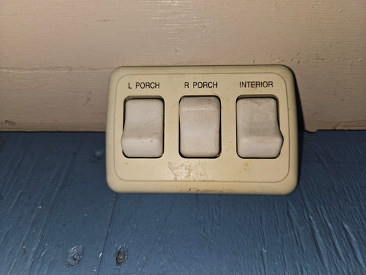 Triple light switch white
