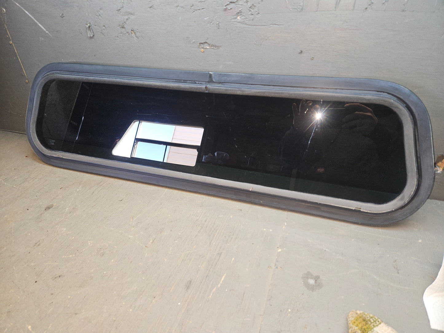 Non opening van window black