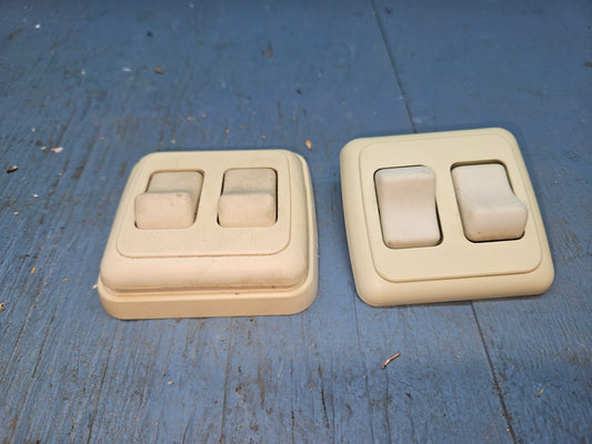 Light switch white double