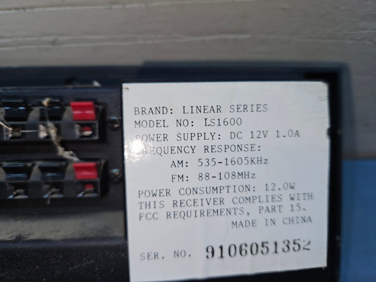 Linear Series stereo LS1600