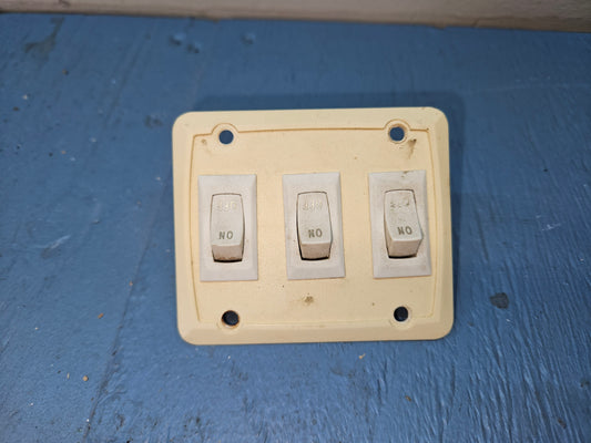 Triple light switch white