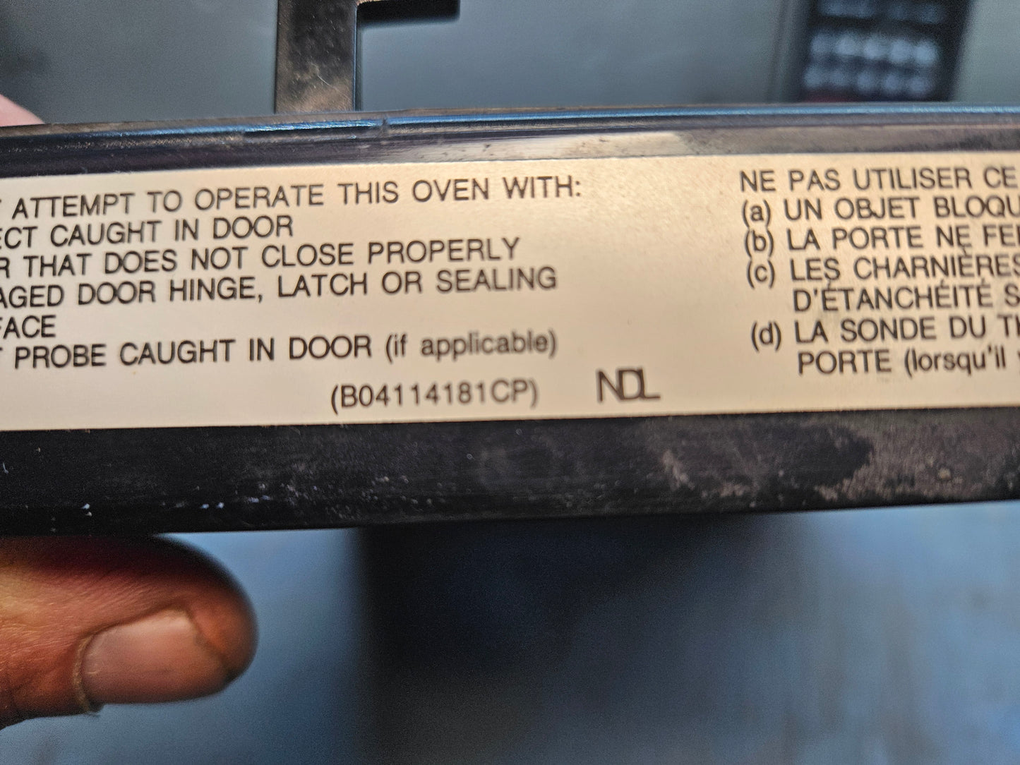Microwave door Panasonic