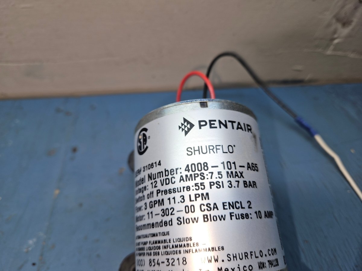 PENTAIR SHURFLO WATER PUMP